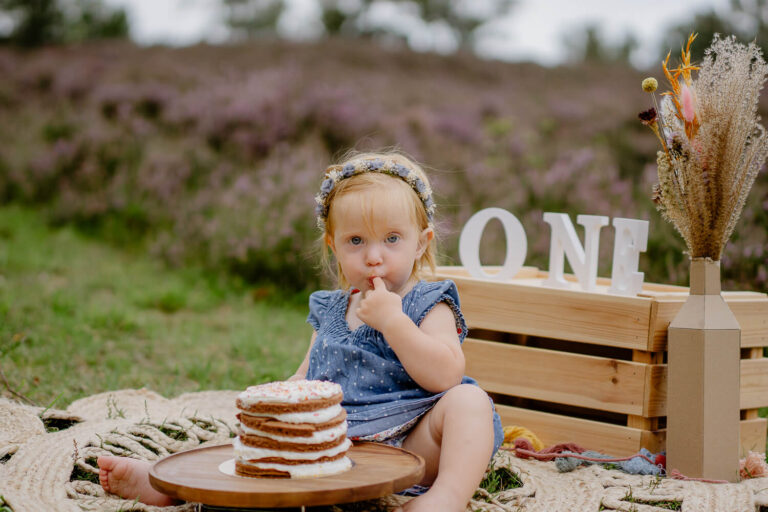 Fotografin-Judith-fotografiert_Brunsberg_Cakesmash_Fotoshooting_Baby_Sommer_Heidebluete
